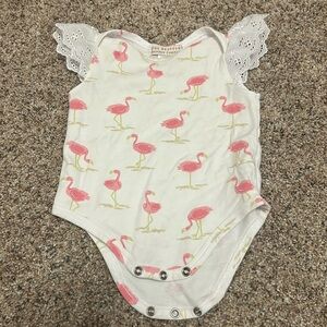 The Beaufort Bonnet Company onesie, ruffle cap sleeves, 6-12 months